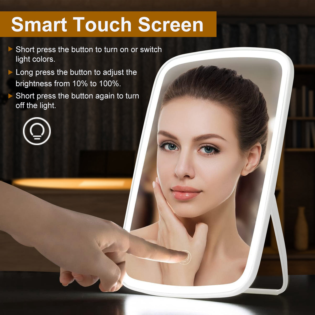 Lighted Vanity Makeup Mirror, 3 Light Modes - gift idea (3)