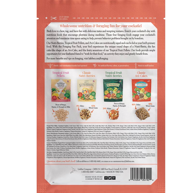 Lafeber Cockatiel Foraging Fun Pack sampler box