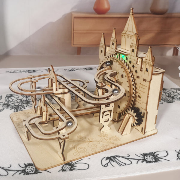Electric 3D Wooden Marble Run Kit - gift idea (4)