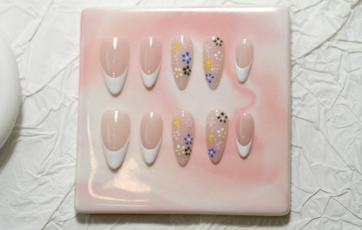 Floral Pure White Press-On Nails