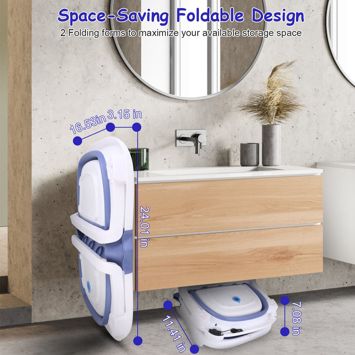 Collapsible Baby Bath Tub with Thermometer - gift idea (7)