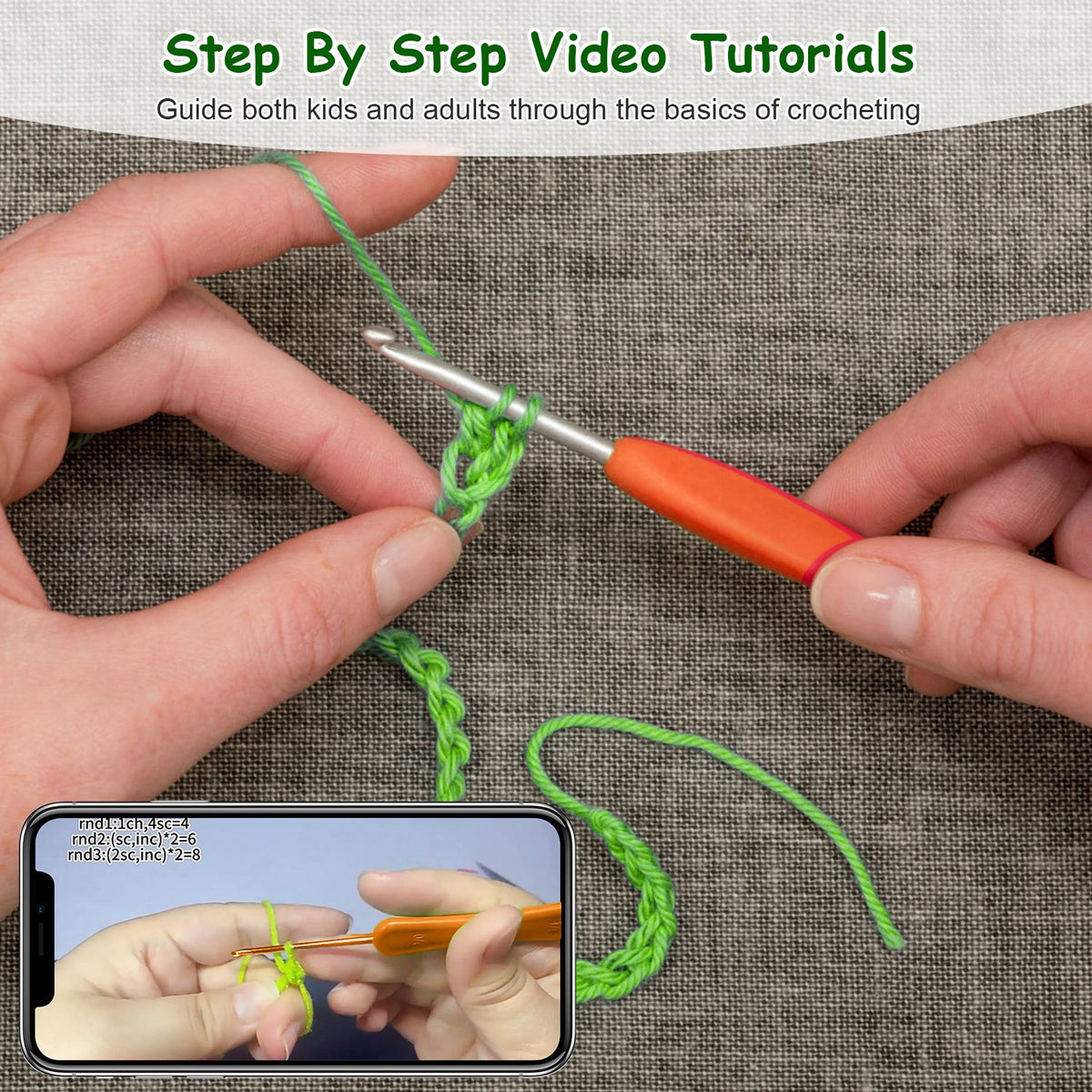 Beginner Crochet Kit, Elephant or Succulents - gift idea (4)