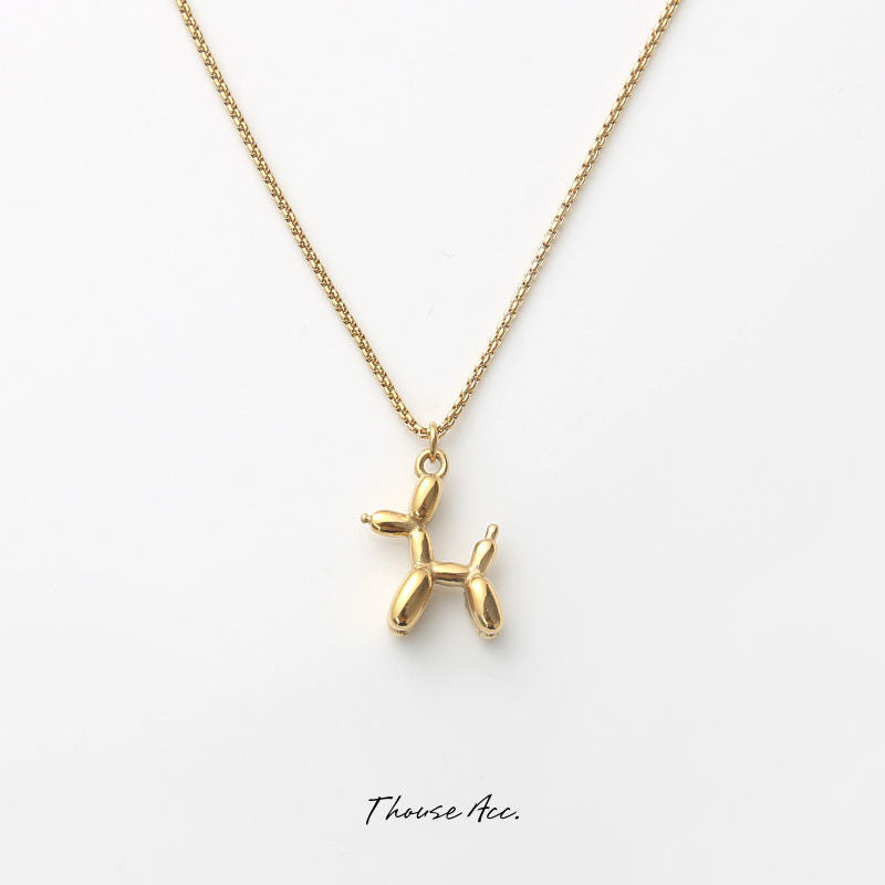 Balloon Dog Stainless Steel Necklace