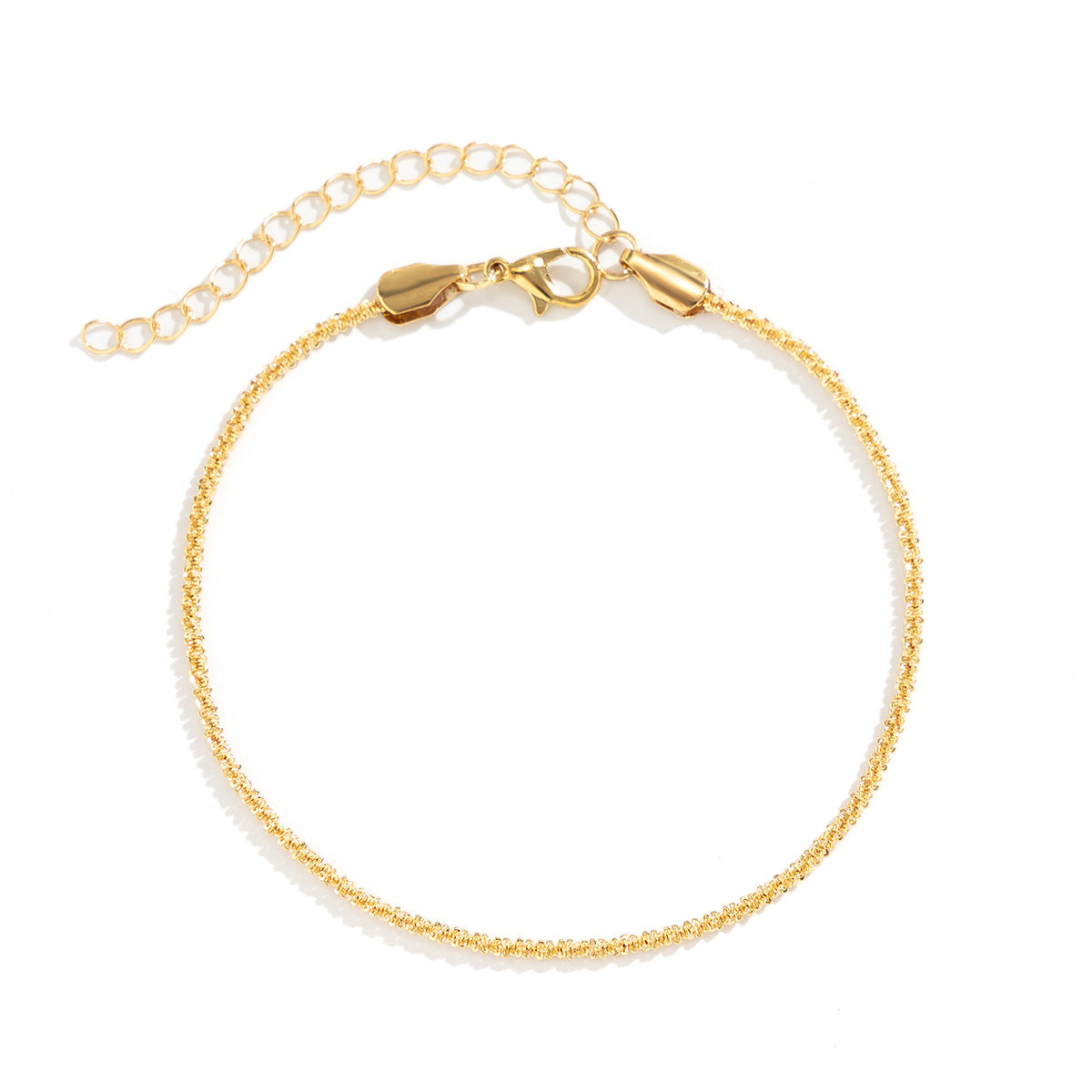Sparkling Slim Chain Anklet