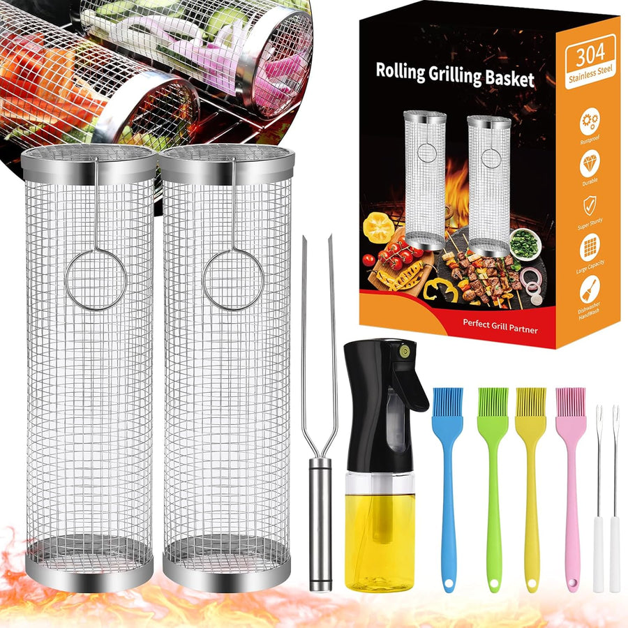 Rolling Grill Basket Kit, 12 Pc - gift idea