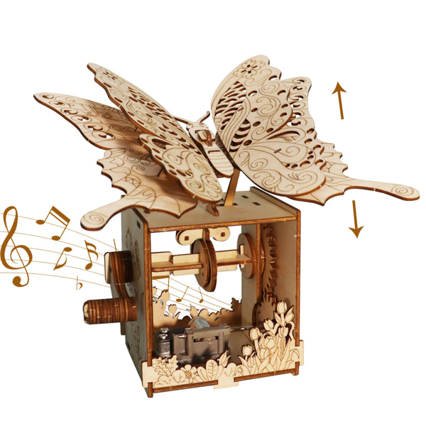 3D Wooden Carousel Music Box Kit - gift idea