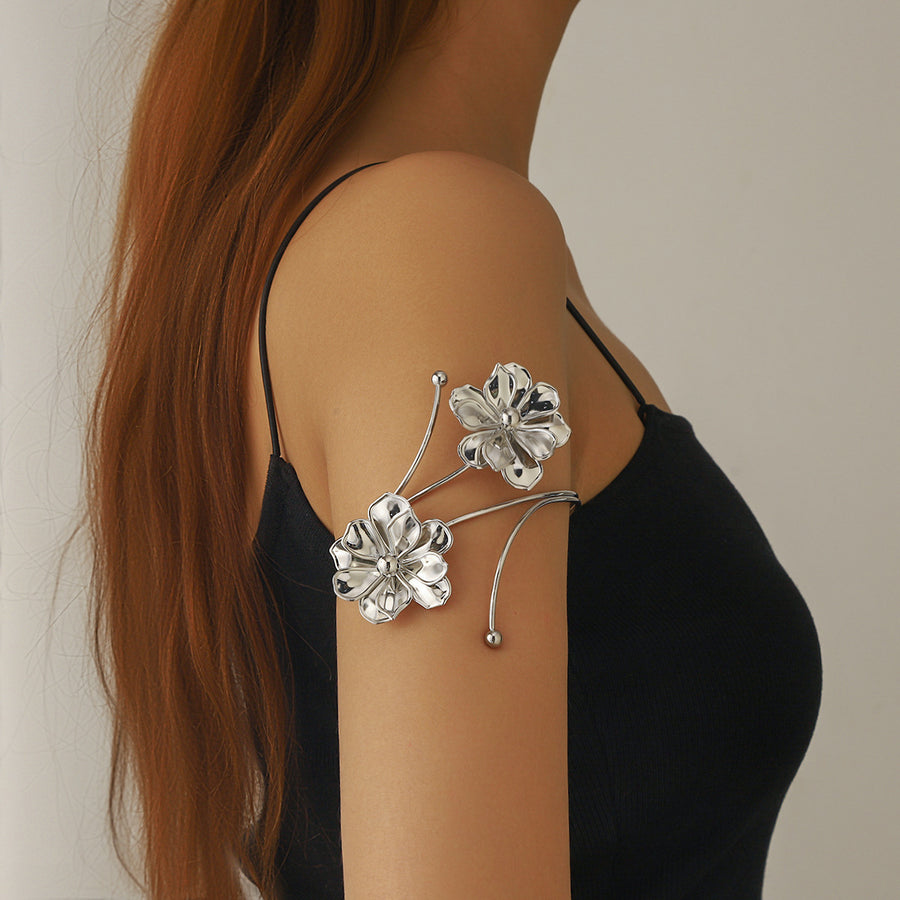 Metal Flower Open Armband Bracelet