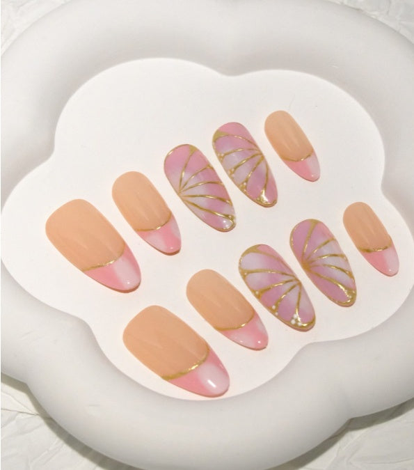 Butterfly French Romance Press-On Nails