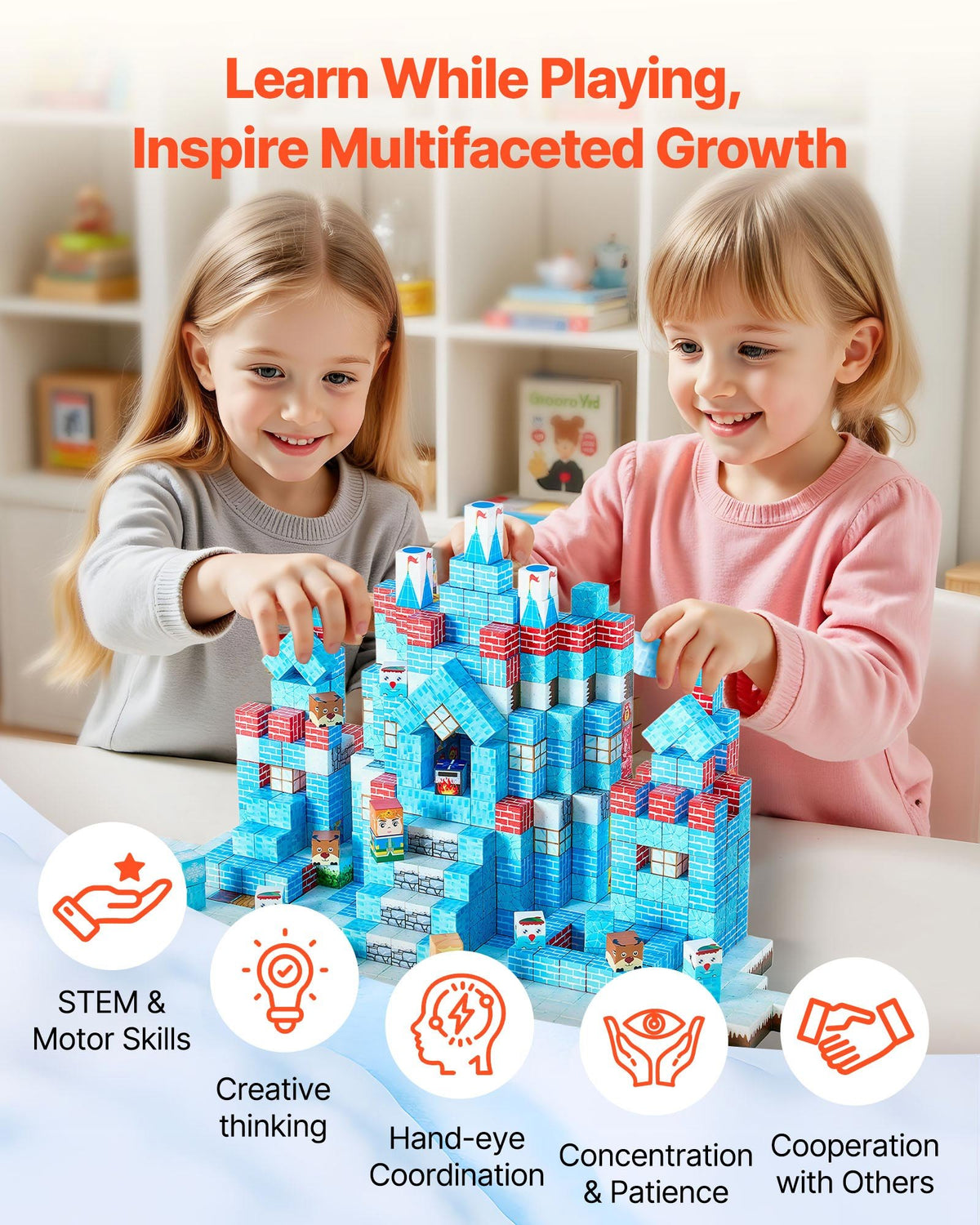 Magnetic Ice Castle Building Set, 150 Pc - gift idea (4)