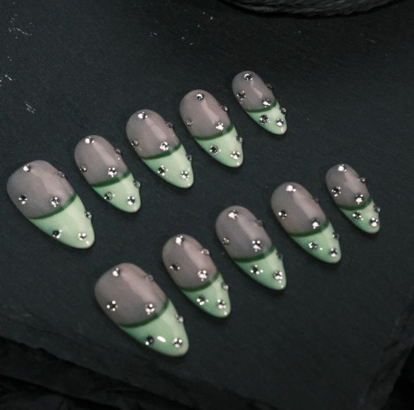Emerald Star Shine Press-On Nails