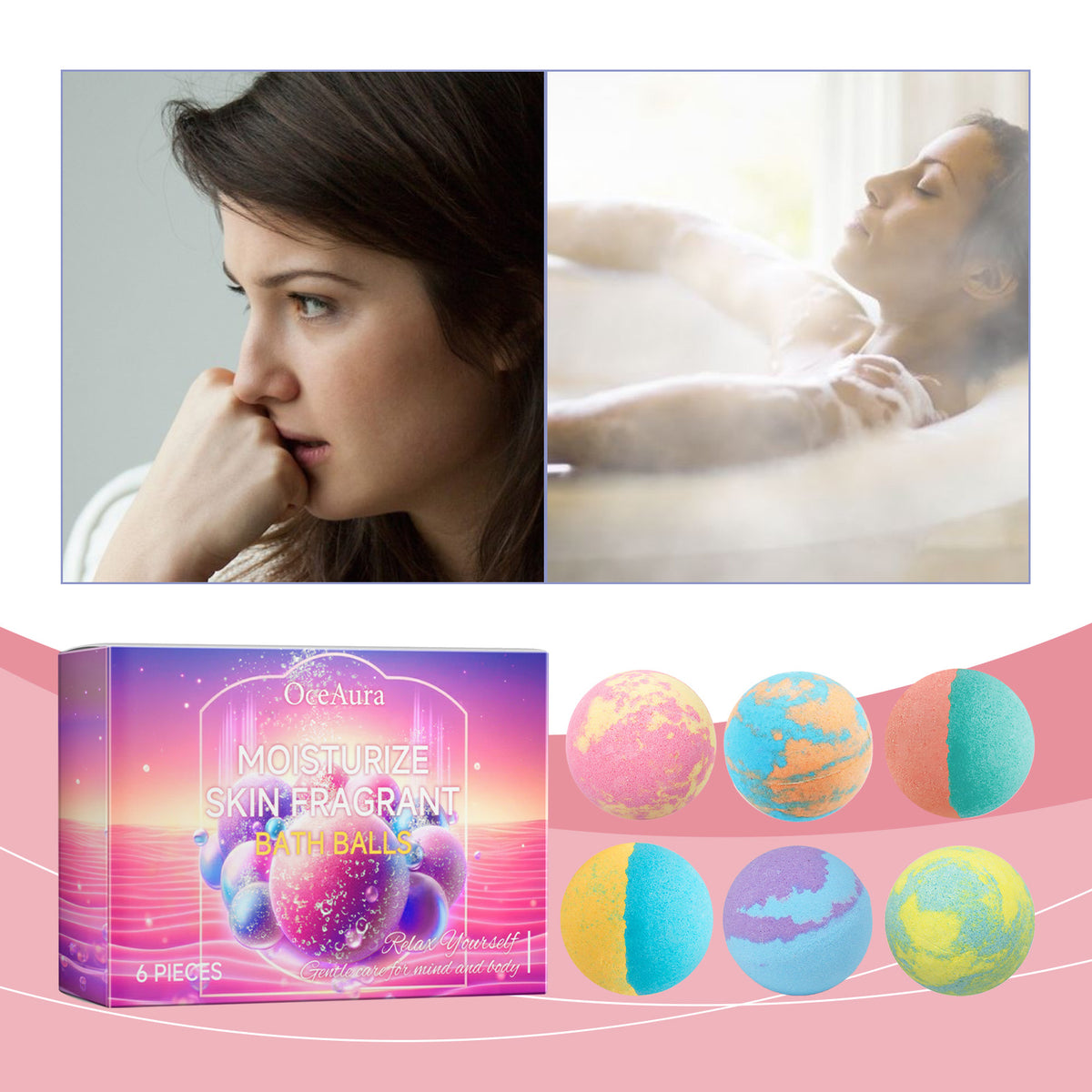 Essential Oil Bath Bomb Gift Set, 6 Pc - gift idea (2)