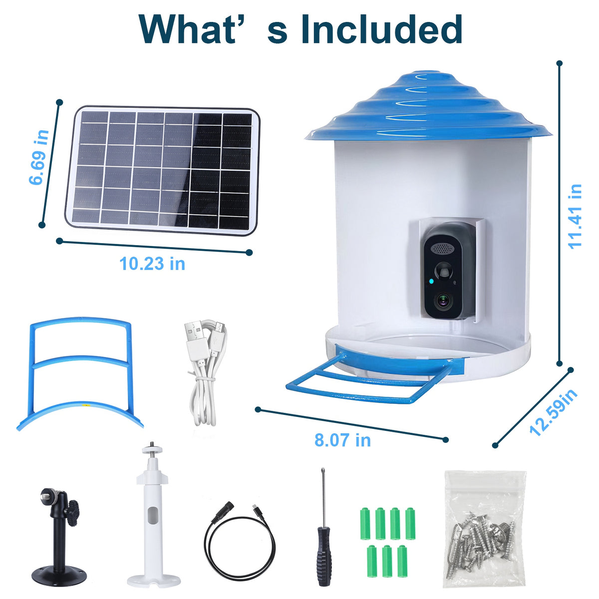 Smart Bird Feeder with Solar HD Camera - gift idea (7)