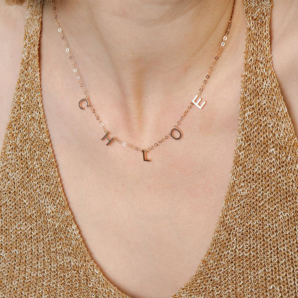 Personalized Name Necklace, 26 Letters