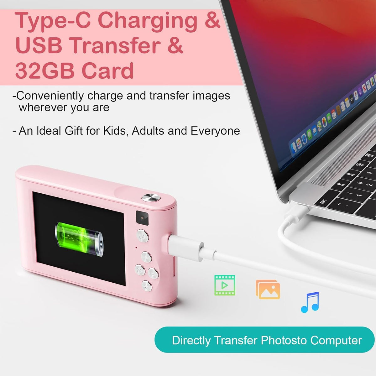 Kids Digital Camera with 32GB Card - gift idea (2)