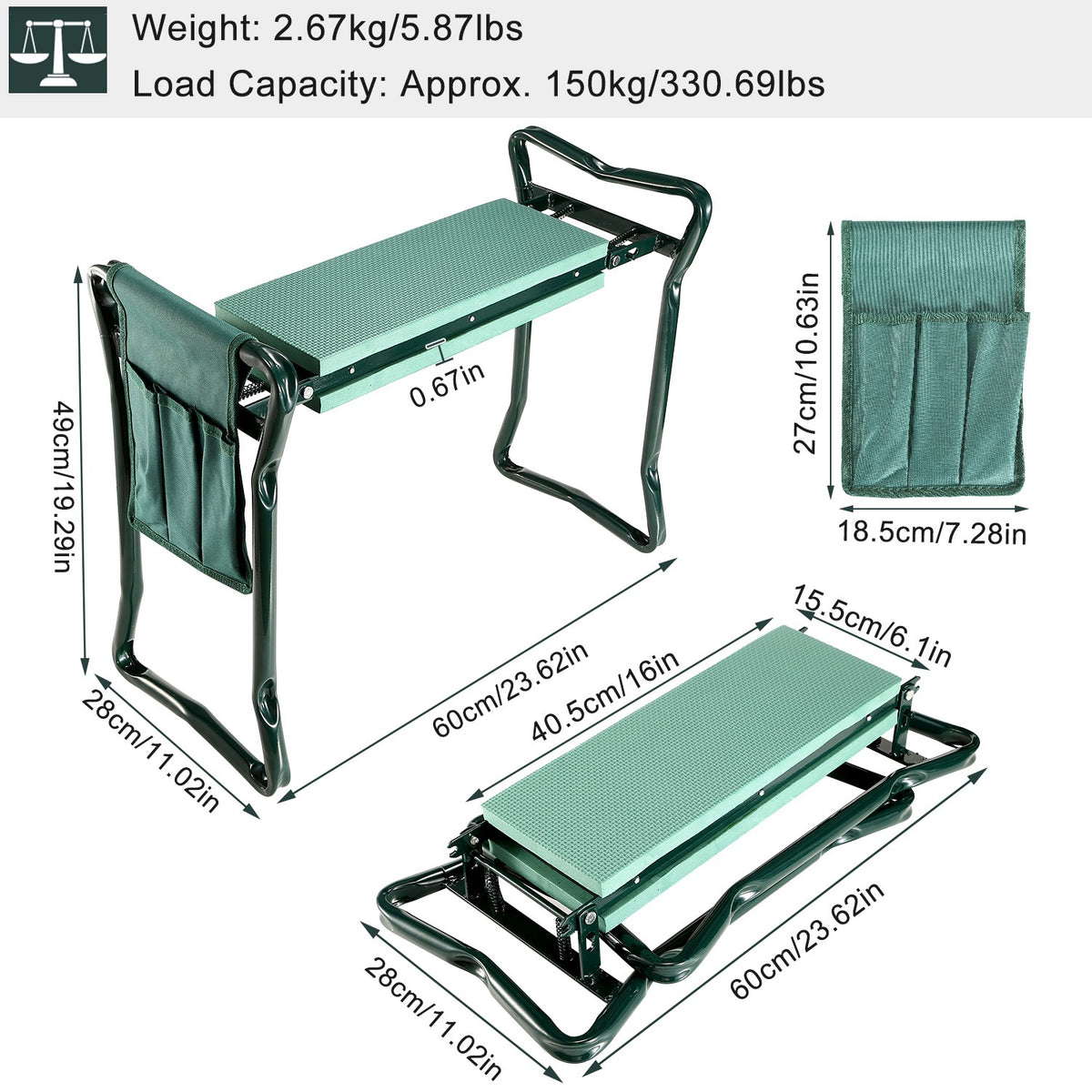 Foldable Garden Kneeler & Seat - gift idea (3)