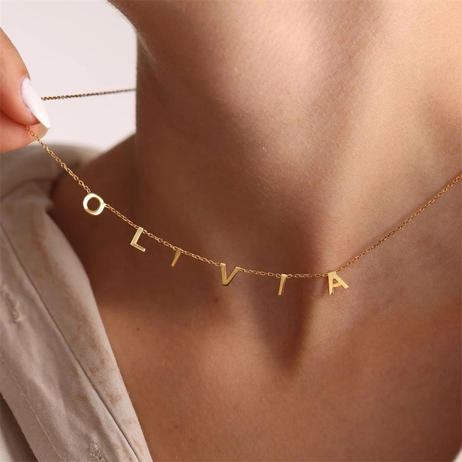 Personalized Name Necklace, 26 Letters