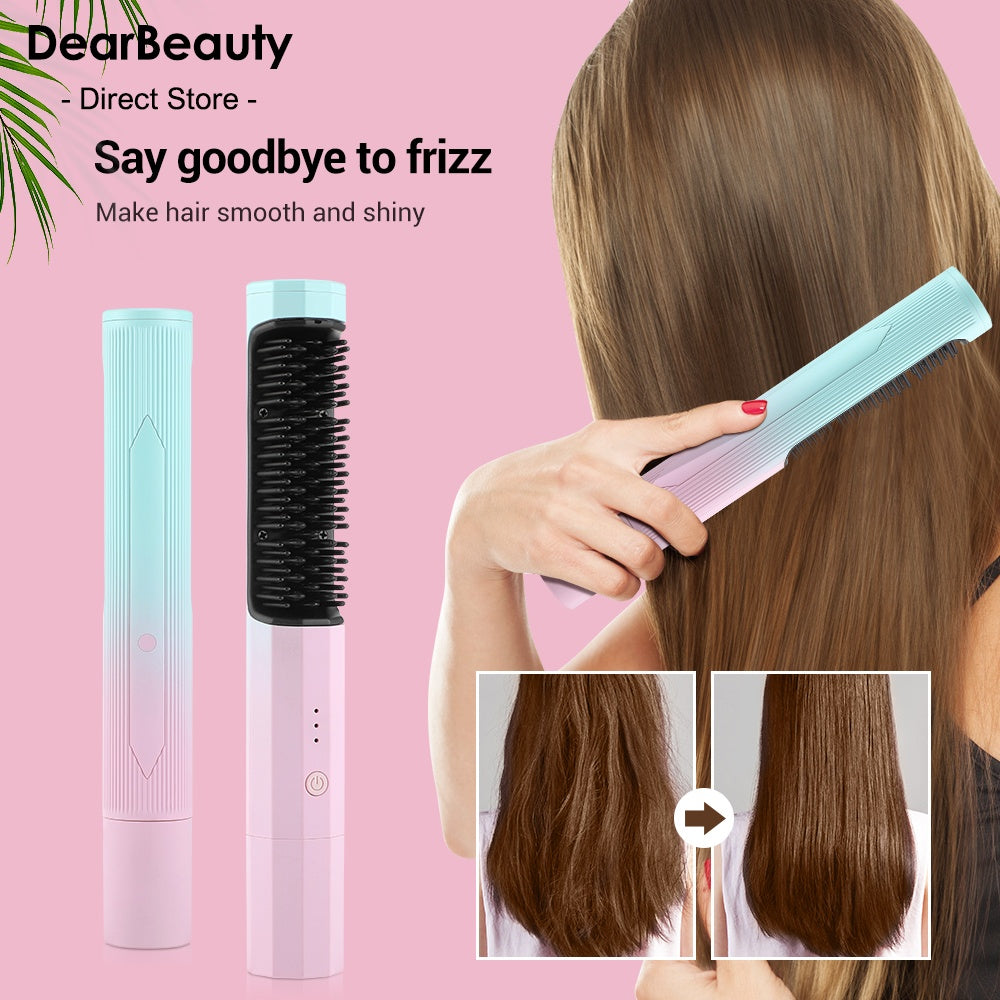 2-in-1 USB Hair Straightener & Curler