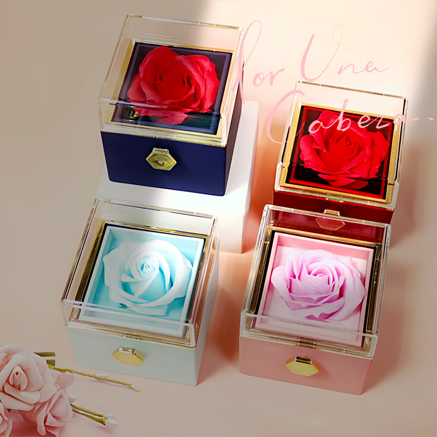 Rotating Rose Jewelry Gift Box - gift idea