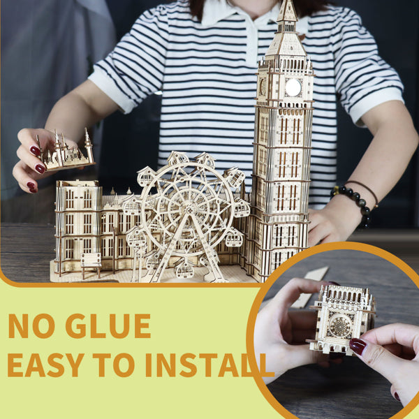 3D Wooden Big Ben Desk Clock Kit - gift idea (4)
