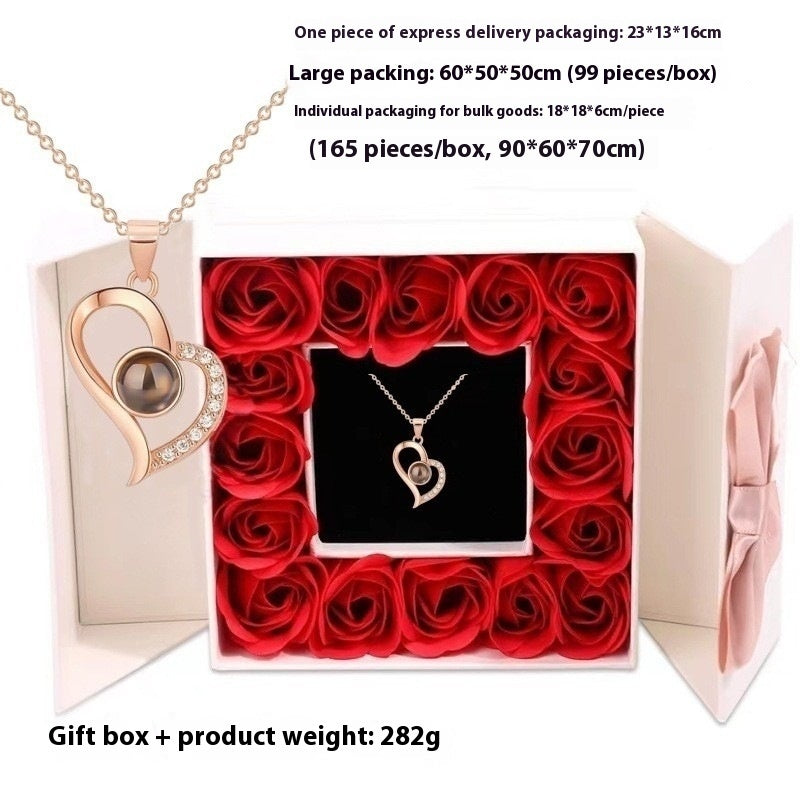 I Love You Projection Heart Necklace - gift idea (2)