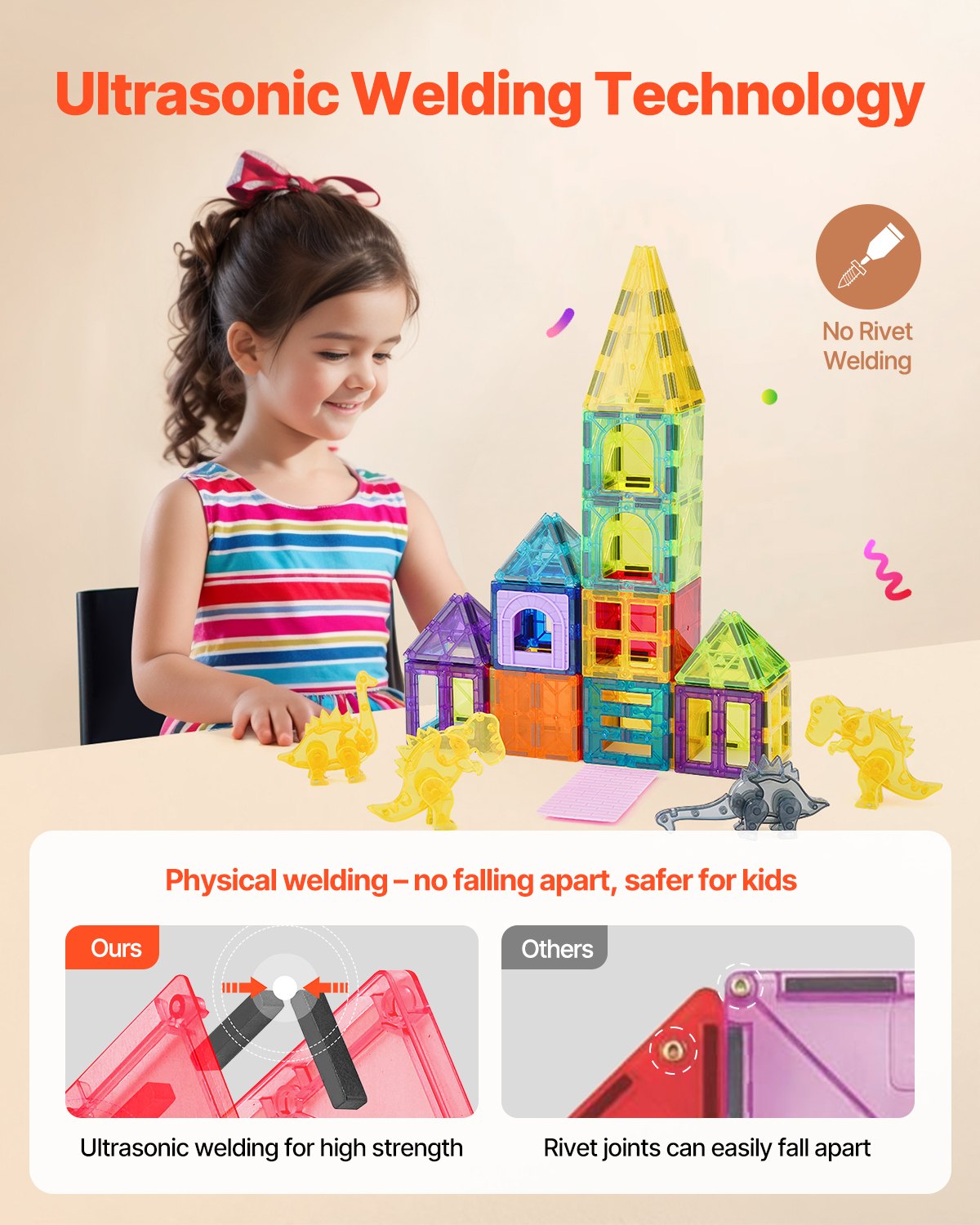 Magnetic Tiles 56 Pc with Animals - gift idea (2)
