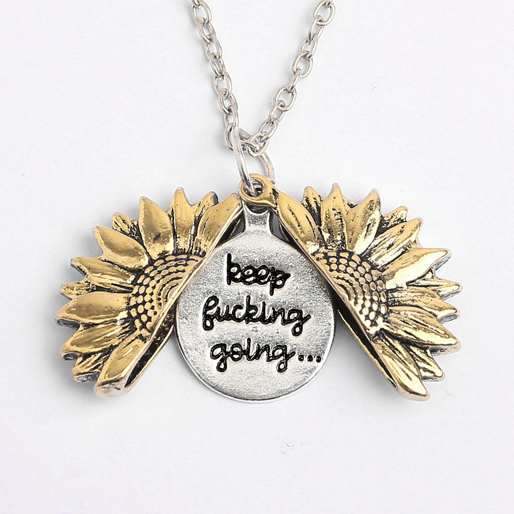 Alloy Flower Statement Necklace