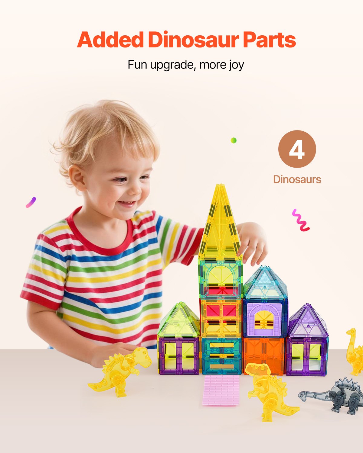 Magnetic Tiles 56 Pc with Animals - gift idea (3)