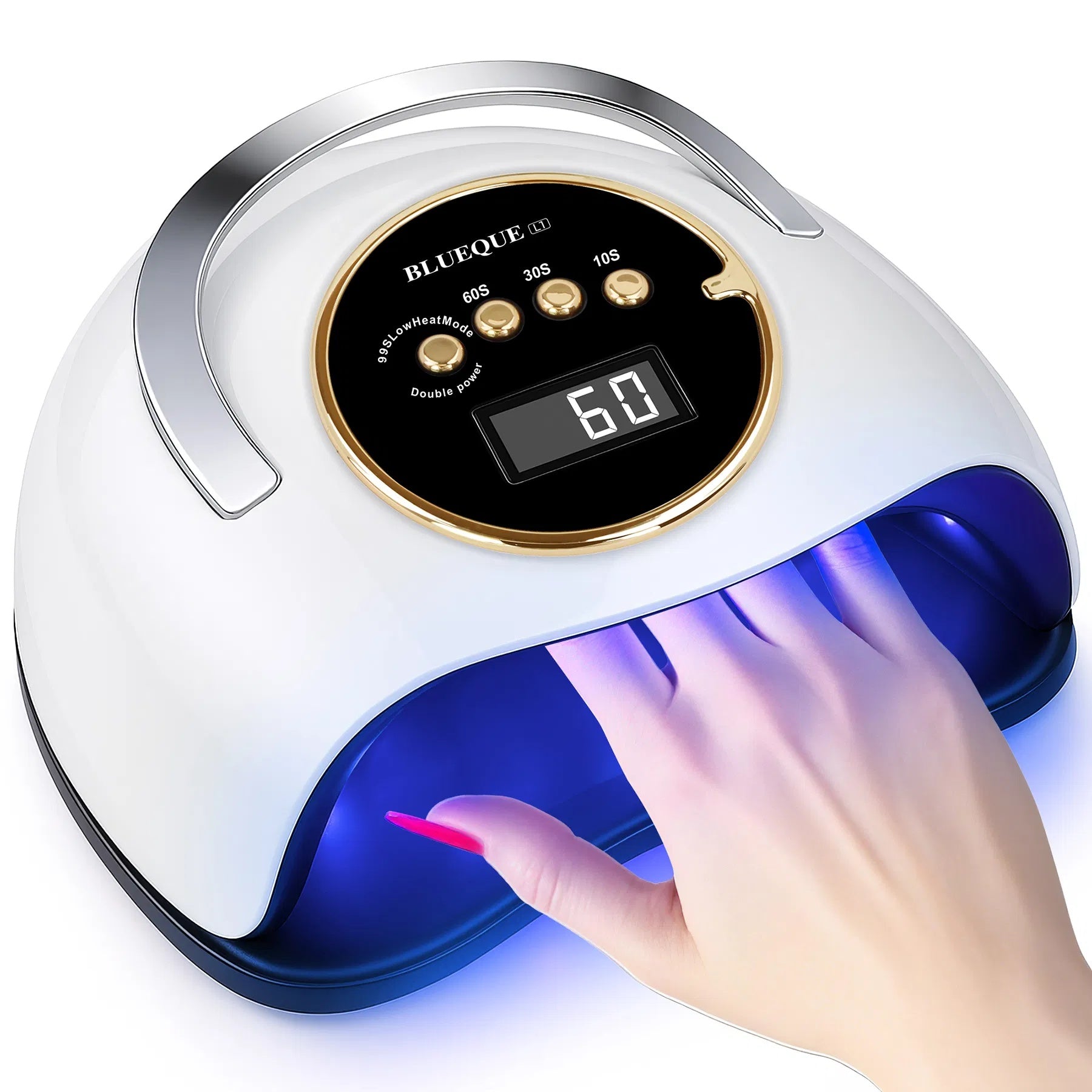 Farooze 180W UV LED Nail Lamp With 3 Timers And Automatic Sensor Professional Nail Light - White