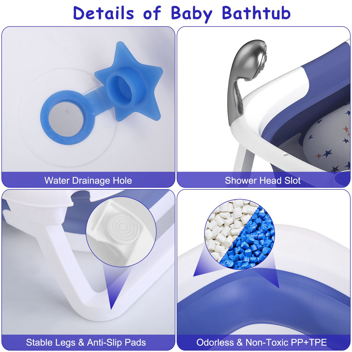 Collapsible Baby Bath Tub with Thermometer - gift idea (5)