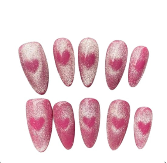 Velvet Heart Shimmer Press-On Nails
