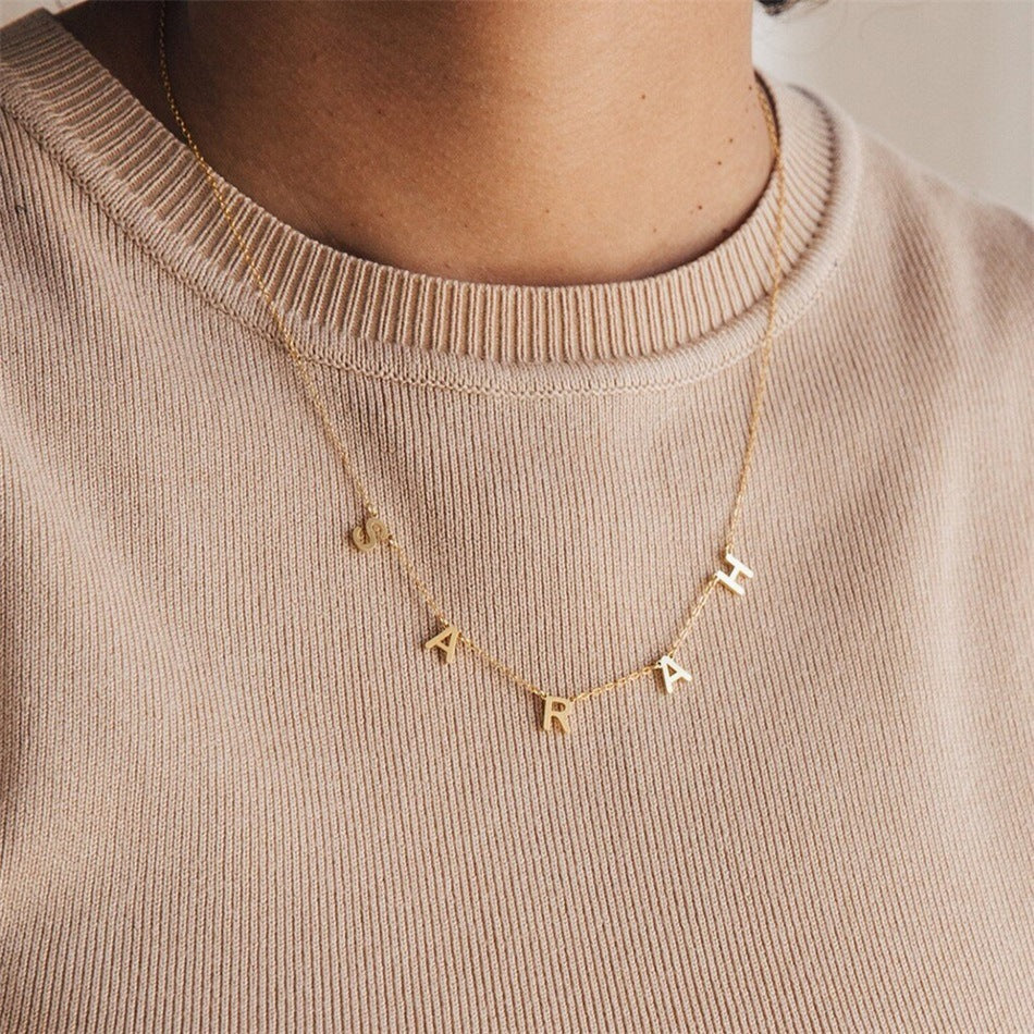 Personalized Name Necklace, 26 Letters
