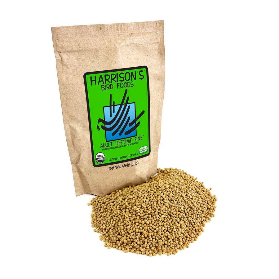Harrison's Adult Lifetime Fine certified organic bird food, 1 lb bag