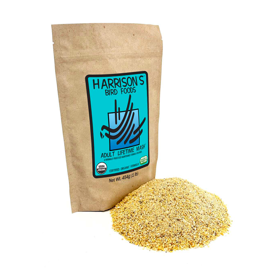 Harrison's Adult Lifetime Mash certified organic bird food, 1 lb bag