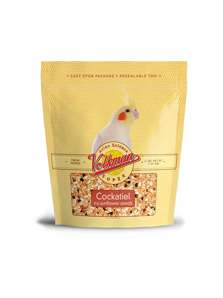 Volkman Avian Science Super Cockatiel No Sunflower bird seed, 4 lb