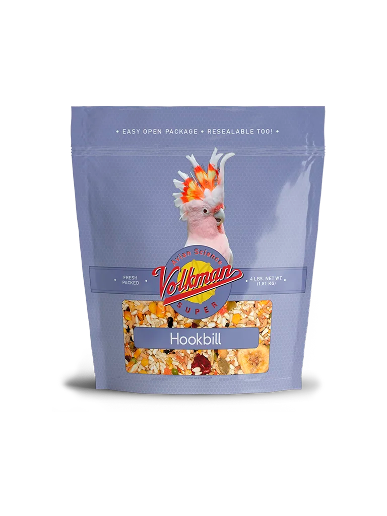 Volkman Avian Science Super Hookbill sunflower-free bird seed, 4 lb