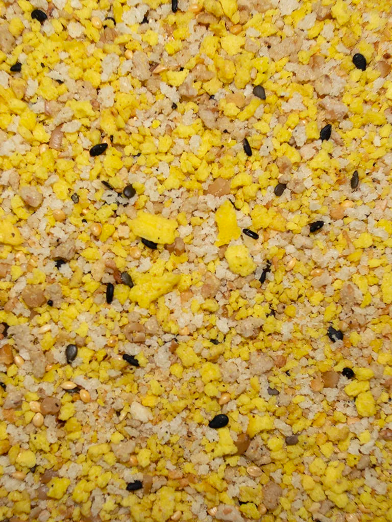 Close-up of Volkman Featherglow Gourmet Eggfood texture
