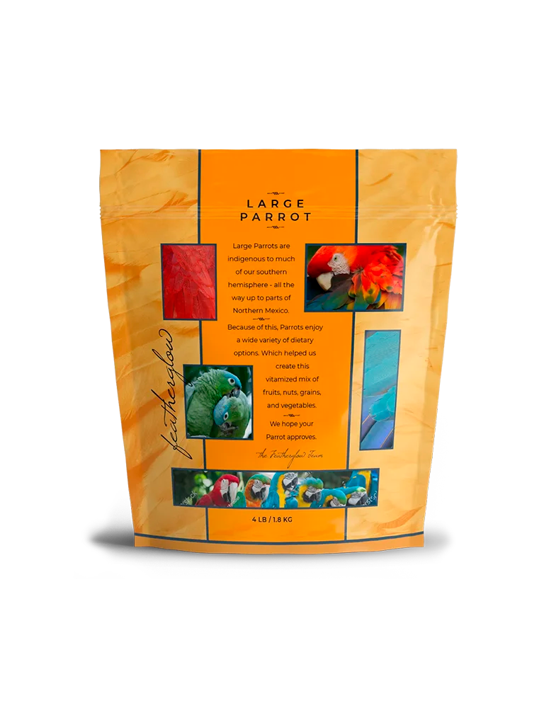 Volkman Featherglow Large Parrot ingredients and analysis panel