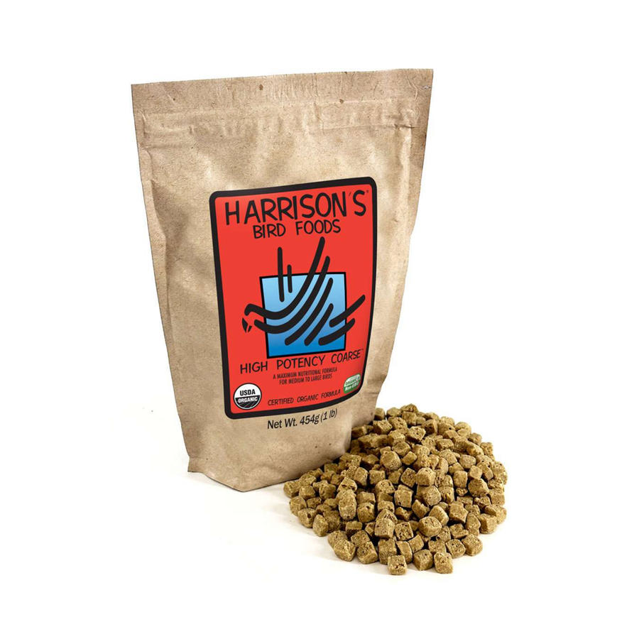Harrison's High Potency Coarse certified organic bird food, 1 lb bag