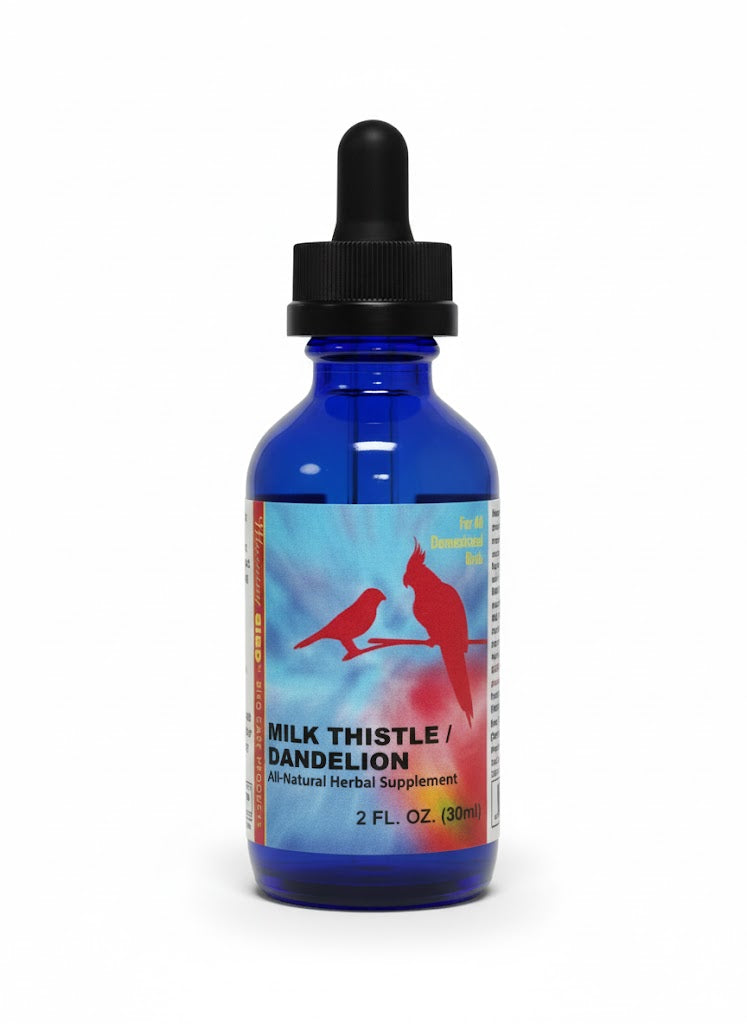 Morning Bird Milk Thistle and Dandelion herbal supplement for birds