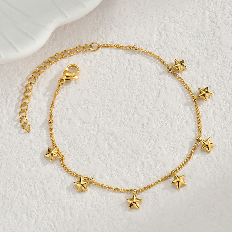 Star, Moon & Heart Charm Bracelet