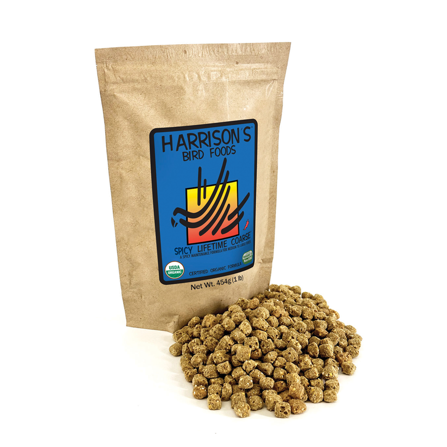 Harrison's Spicy Lifetime Coarse pepper bird food, 1 lb bag