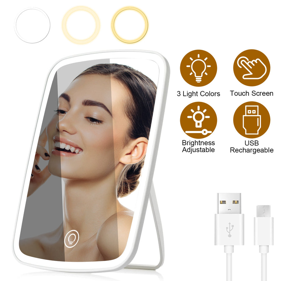 Lighted Vanity Makeup Mirror, 3 Light Modes - gift idea