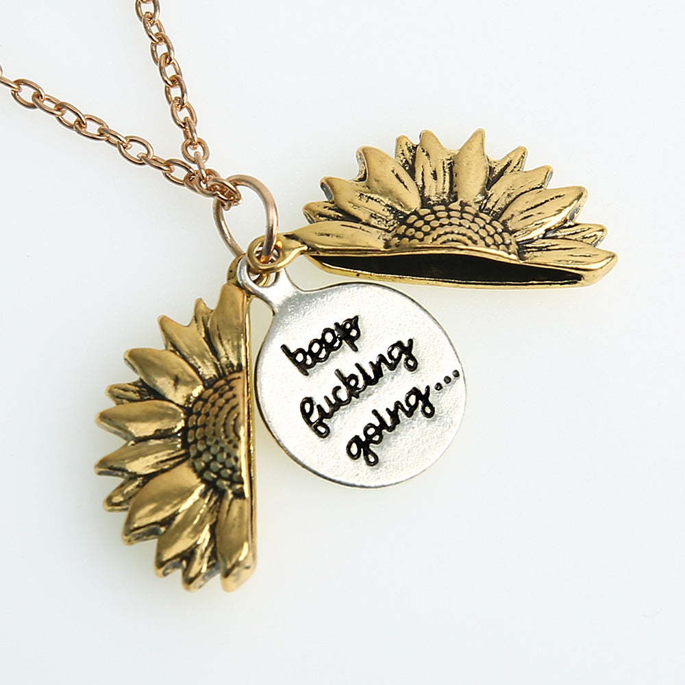 Alloy Flower Statement Necklace
