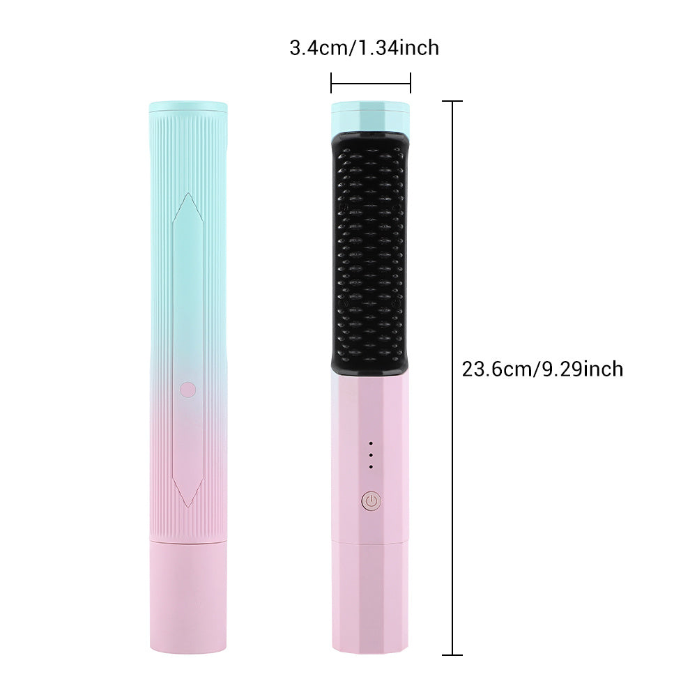 2-in-1 Wireless Hair Straightener & Curler – USB Rechargeable