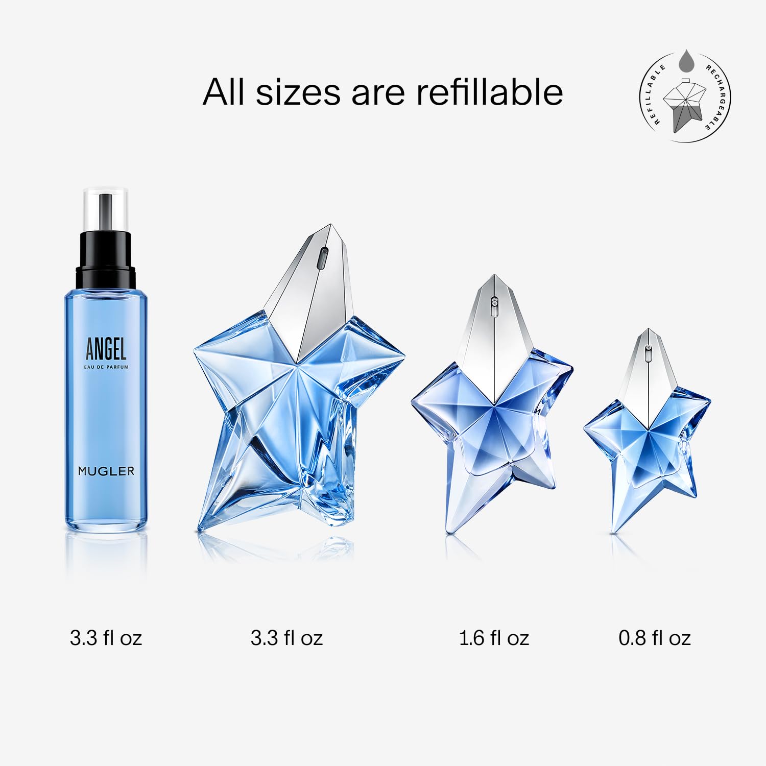 Mugler Angel - Eau de Parfum - Women's Perfume - Ambery & Woody - With Bergamot, Praline, and Patchouli - Long Lasting Fragrance
