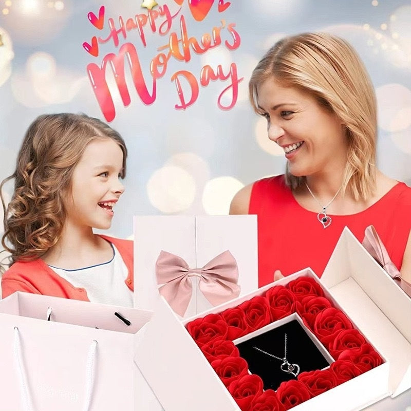 I Love You Projection Heart Necklace - gift idea