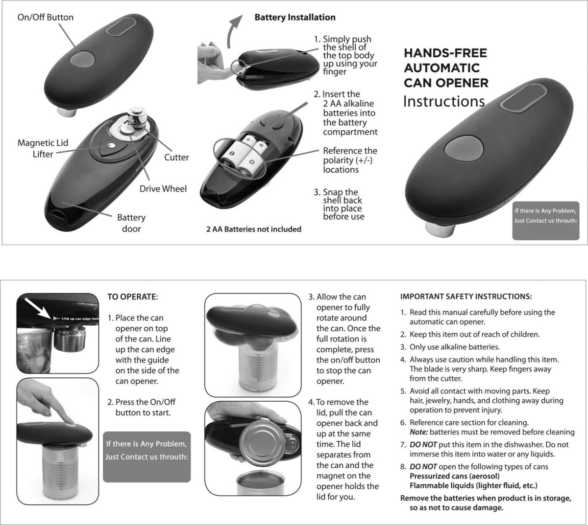Electric Automatic Can & Jar Opener