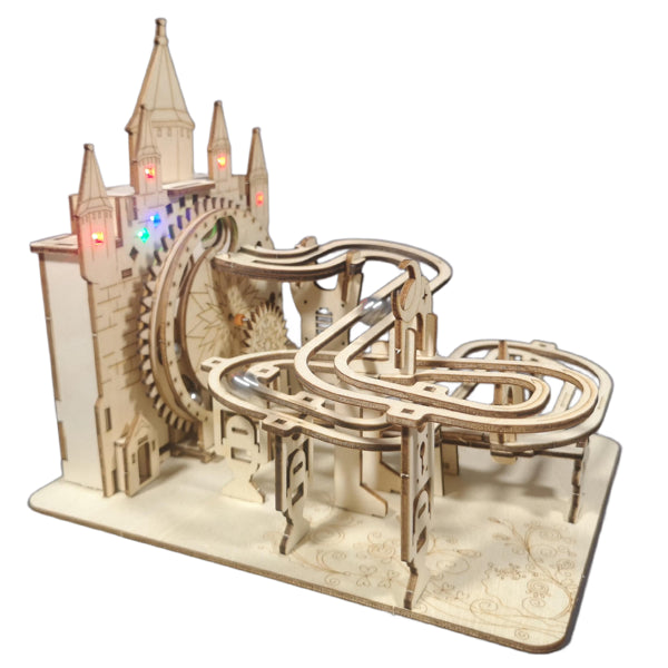 Electric 3D Wooden Marble Run Kit - gift idea