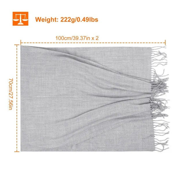 Oversized Soft Shawl Wrap with Tassels - gift idea (4)