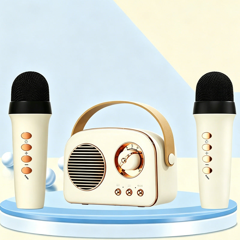 Mini Karaoke Machine with Wireless Mics - gift idea (2)